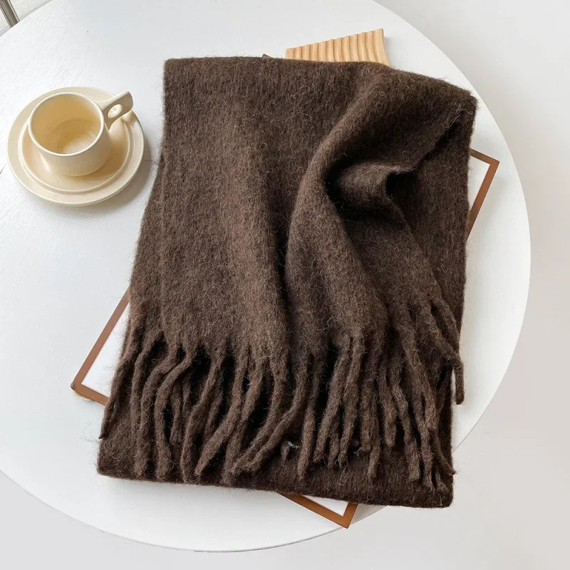 Muffler Men Wool - Cachecol senhora outono inverno sólido simples