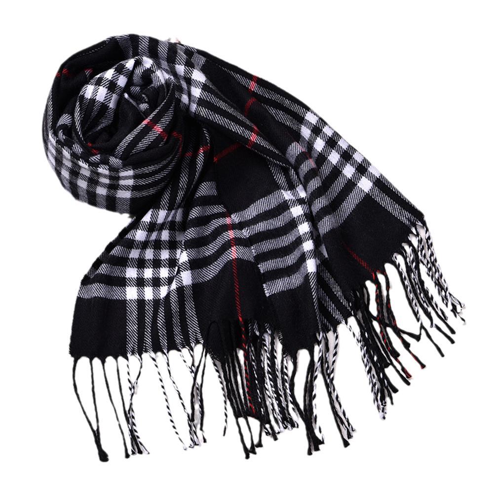 Muffler Men Wool - Lenços de inverno estilo britânico, xales