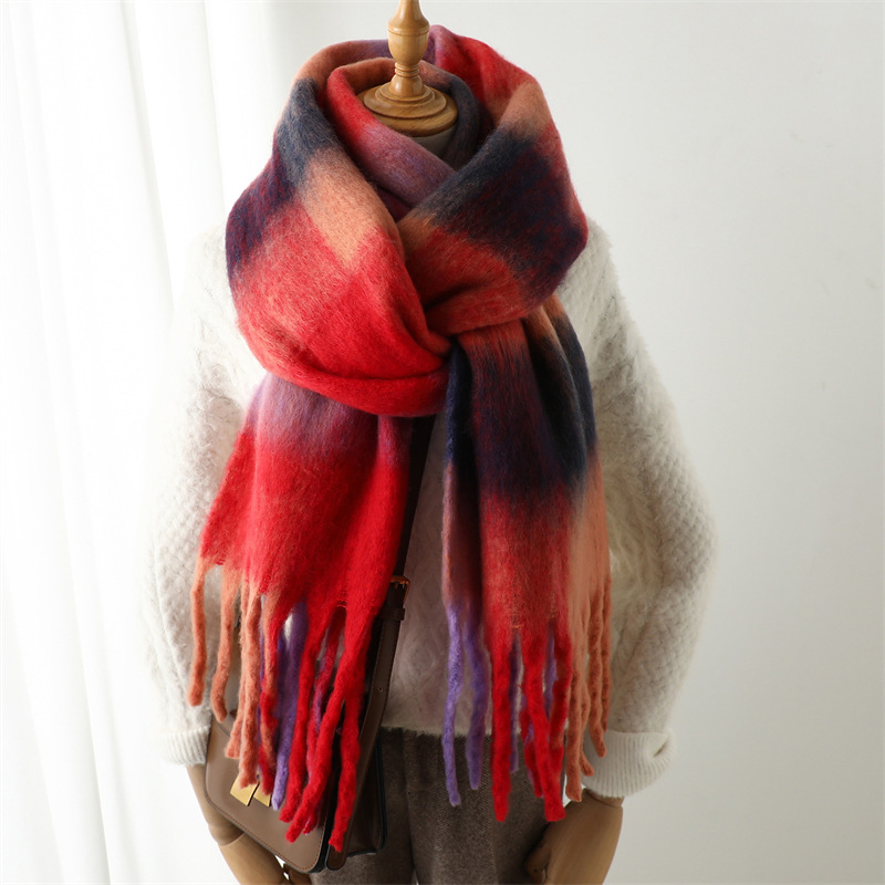 Muffler Men Wool - Novo Cachecol Xadrez de Outono Inverno