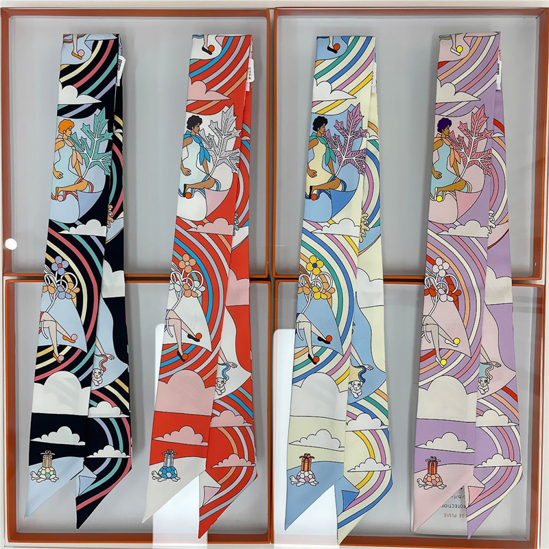 Feminino 100% lenço de seda am - Ascot Neck Scarf avaliação e preço