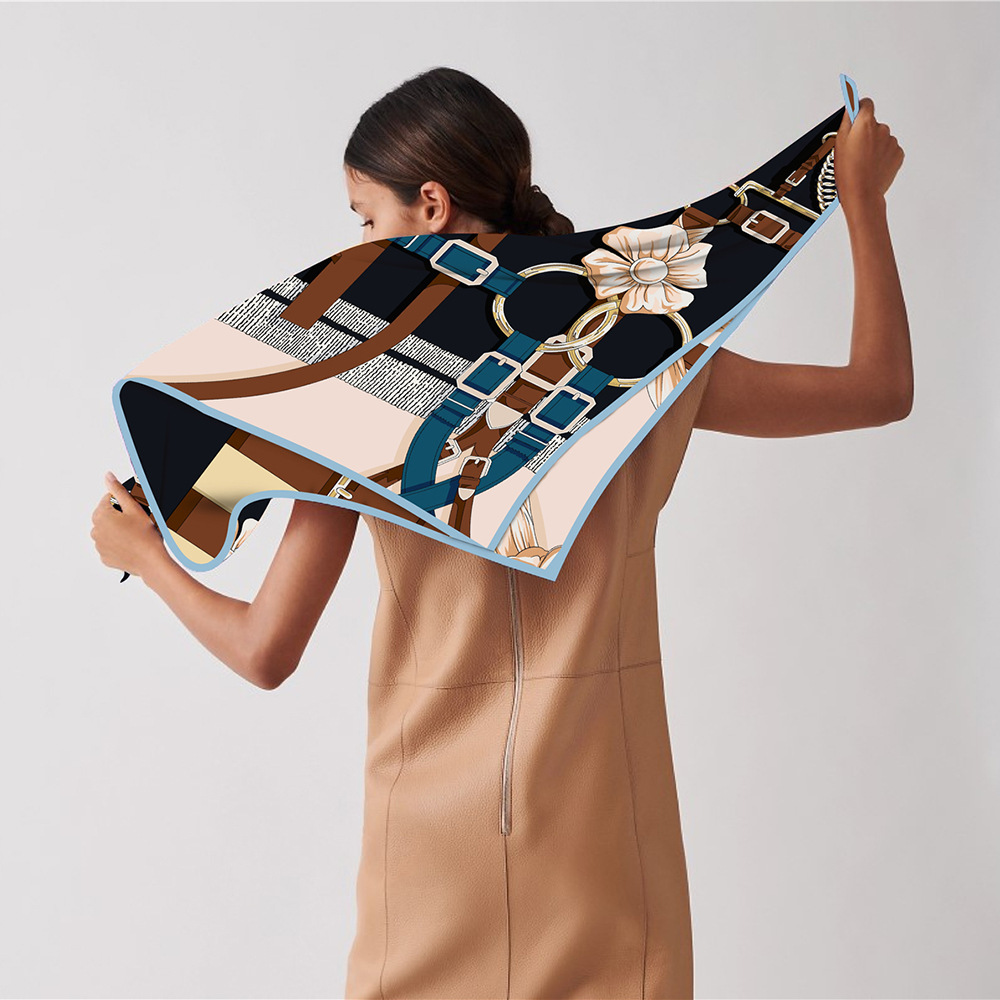 90cm novo design cinto sarja l - Scarf Silk Square avaliação e preço