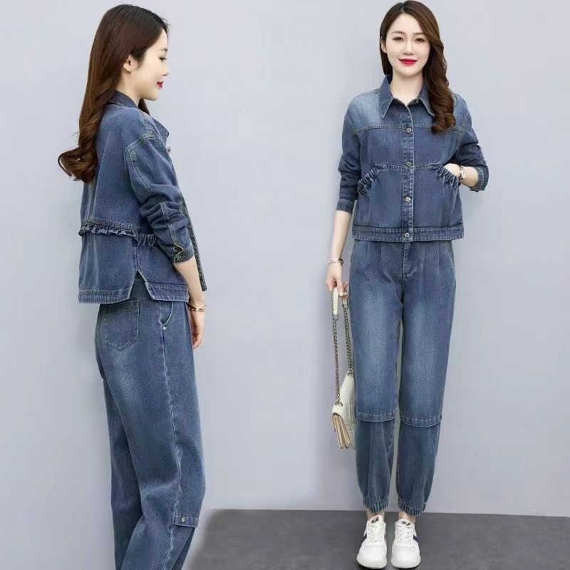 Mulheres denim ternos 2024 nov - Pocket Square Set avaliação e preço