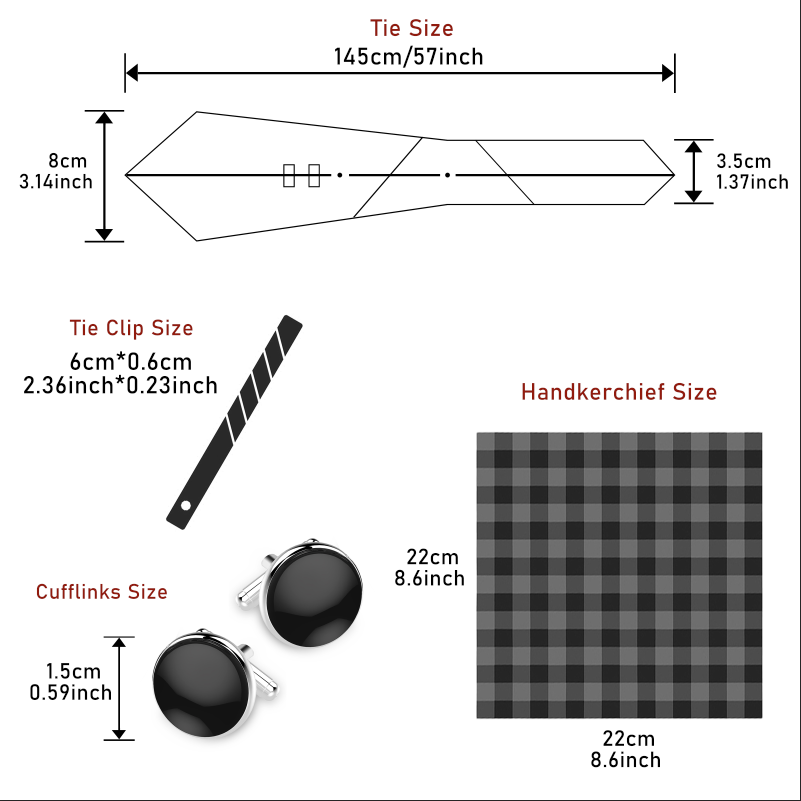 Conjunto de 4 Peças de Gravata - Pocket Square Set avaliação e preço