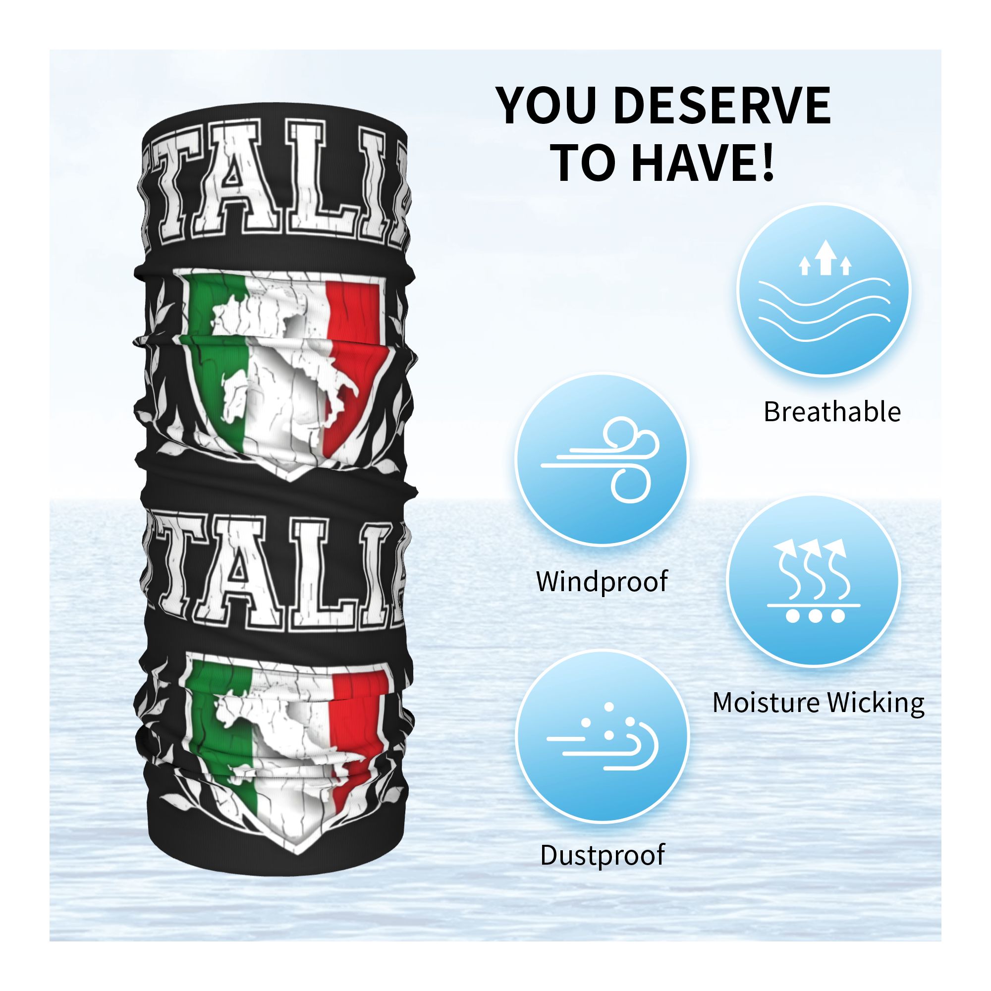 Personalizado bandeira da itál - Neck Warmer Tube avaliação e preço