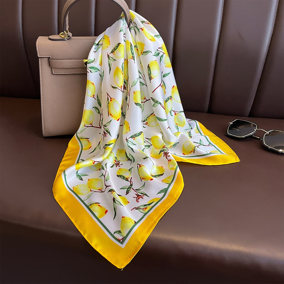 2025 novo lenço de seda quadra - Ascot Neck Scarf avaliação e preço