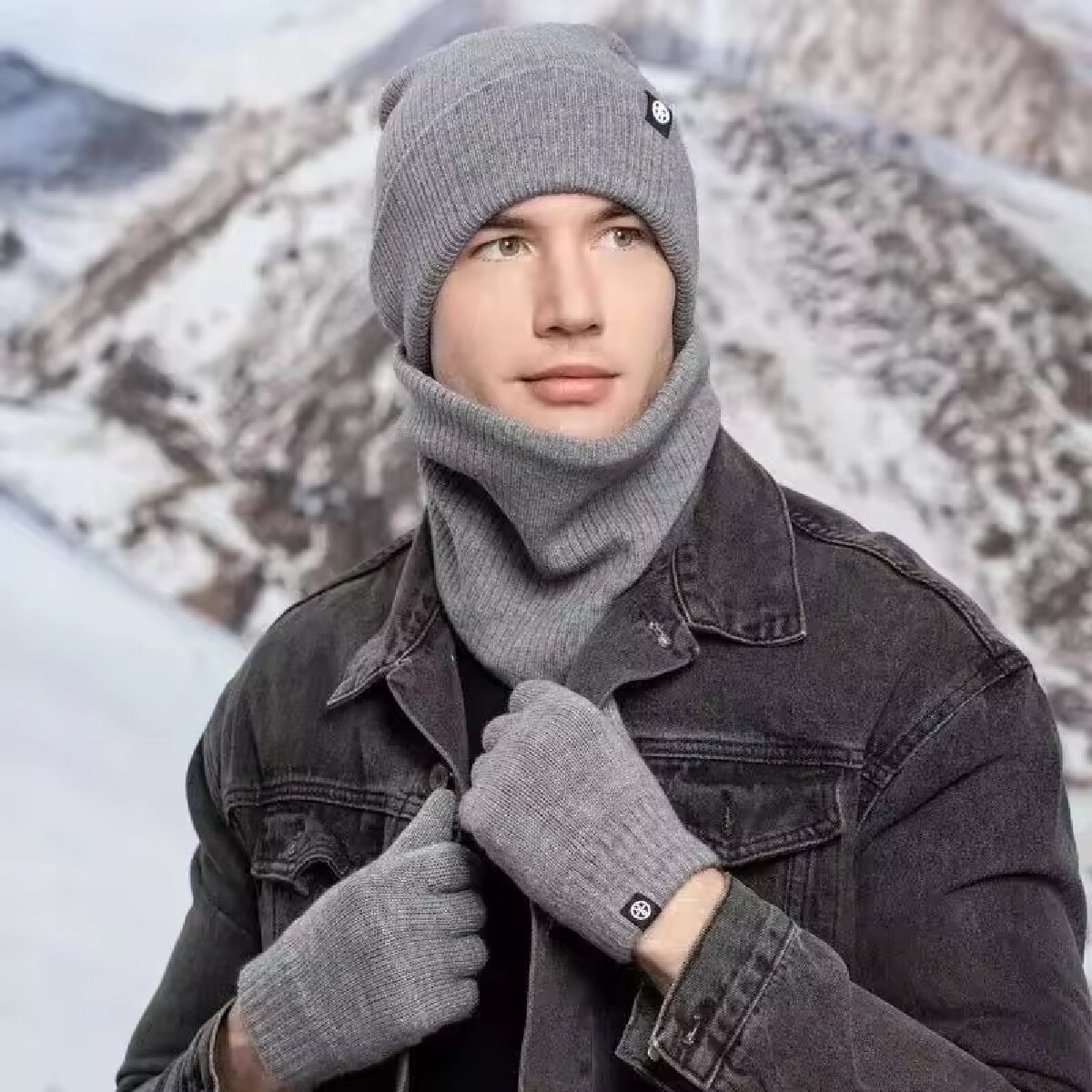 3 pçs inverno gorro chapéu luv - Muffler Men Wool avaliação e preço