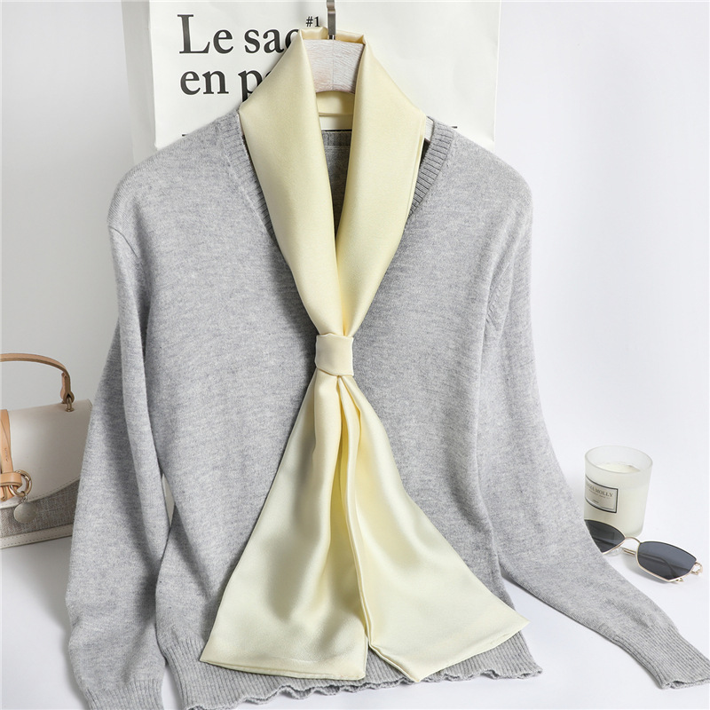 Lenço de Seda Longo Vermelho L - Ascot Neck Scarf avaliação e preço